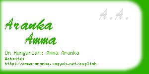 aranka amma business card